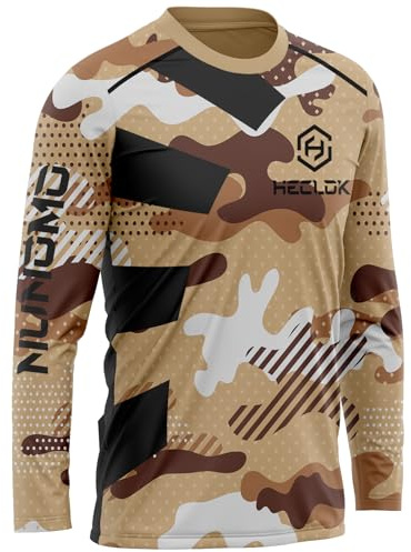 Ropa De Ciclismo MTB, Downhill Jersey ，Camiseta Largo, Mountain Bike/MTB Shirt，Equipacion para Montar En Bicicleta Y Motocross Unisex，Respirable Secado Rápido