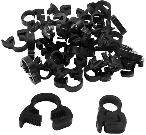 Cionyce 30 Pack Snap Grip Plastic Hose Clamps - 8.1-8.6mm Double Gripping Nylon Hose Clamps(5/16inch)
