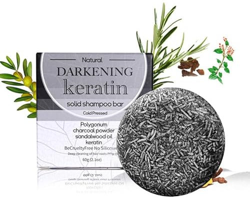 Anti Grey Bar Natural Grey Hair Removal Soap Jabón en Barra para Cubrir Canas Barra de Champú de Arroz Champú para el Crecimiento del Cabello Nutritivo Fortalecedor y Fortalecedor