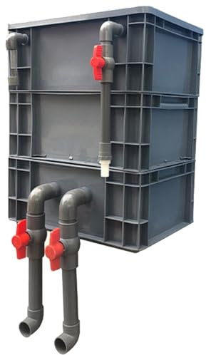 Aquarium Filters External Water Filter Box, No Filter Media Included - Large Filter Kit for Fish Tank & Ponds, 2/3 Tiers Turnover Box