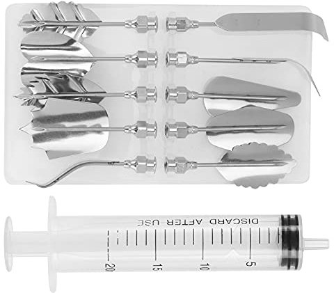 Cake Syringe Nozzles Pudding Kit for Decorations Weddings Reusable Eco-Friendly Pastry Tool Set for Cake Shop