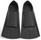 Silicone Swimming Fins, Soft and Comfortable Fit Fins for Children, Adults, Short Training Fins for Swimming, Unisex Fins for Children Adults, Short Fins (Black, L (39-41))