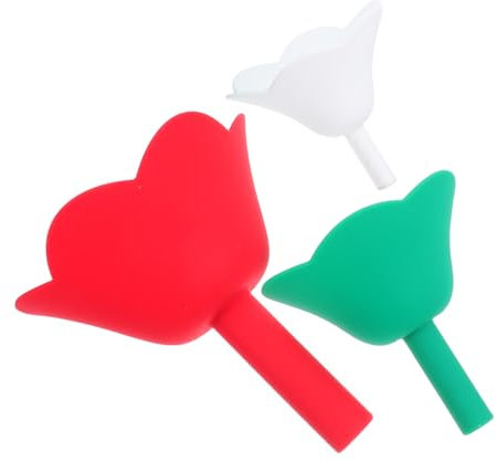 Set di 3 Imbuti Floreali in Silicone per Travaso Liquidi