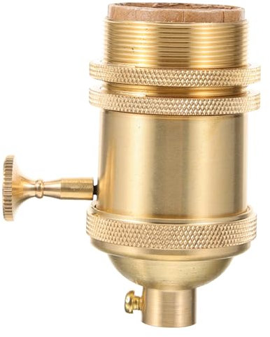 Veemoon Portalámparas con Doble Anillo E26 E27 Vintage de Cobre Fácil Instalación y Diseño Decorativo para Lámparas Colgantes DIY Hogar