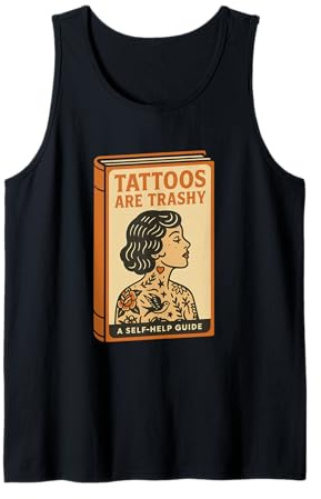 Tatoué Femme Humour Encre Culture Sarcasme Self Help Blague Débardeur