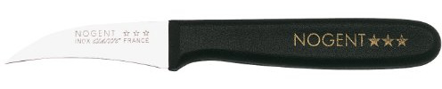 Nogent*** 02319K Couteau d'Office Lame en Acier Trempé/Manche en Polypropylène Noir