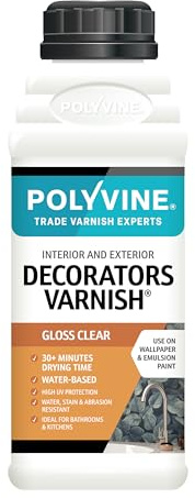 Polyvine Decorator's Varnish Gloss Finish Pint / 500ml