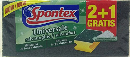 16 x SPONTEX Spugna Abrasiva Universale Salvaunghie 2+1 Pezzi