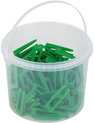 Meister聽Spare Wedges for Levelling System, Pack of 100 鉁 Delivered in Bucket聽鉁 Tile Thickness 7-15聽mm | Tile Levelling Tool with Pull Tab | Laying with Wedges | 4423300