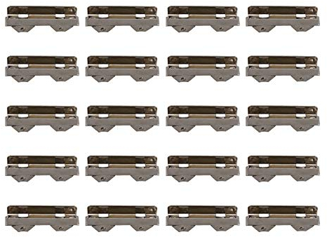 BQLZR Rodamiento de bolas de doble rodillo deslizante rueda de 10 mm para puerta de vidrio de 8 mm de grosor, paquete de 20