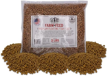 FAMILY FARM AND FEED | Premium Floating Fish Food | Pond and Lake | Pellets | 2 Pounds