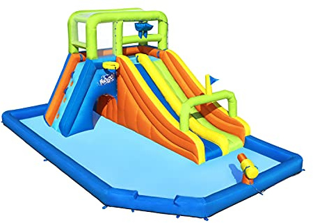 H2OGO! Wild Tide Kids Inflatable Water Park | Inflatable Slide and Pool