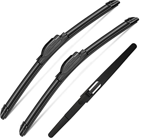 3Pcs Windshield Wipers for Nissan Rogue 2014-2021 2022 2023, Nissan Pathfinder 2013-2020, Original Equipment Automotive Replacement Windshield Wiper Blades for My Car-26/17/12 (Pack of 3) J- HOOK
