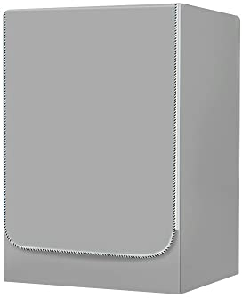 Odot Washer Dustproof Cover Front Load, Washing Machine Dryer Protector Sunscreen Waterproof Tumble Dryer Case Protective Cover for Most Front Loadi (grey,S-capacity 6~7.5kg)