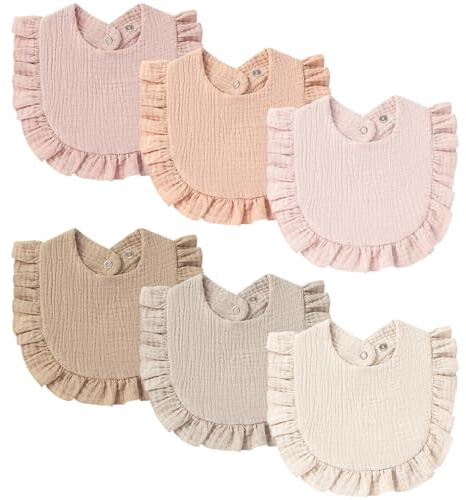 MairMore Baby muslin haklappar bandana dregelhaklappar för unisex pojkar och flickor, mjuk och absorberande bomull tandsprickning dregel haklapp set för nyfödda småbarn