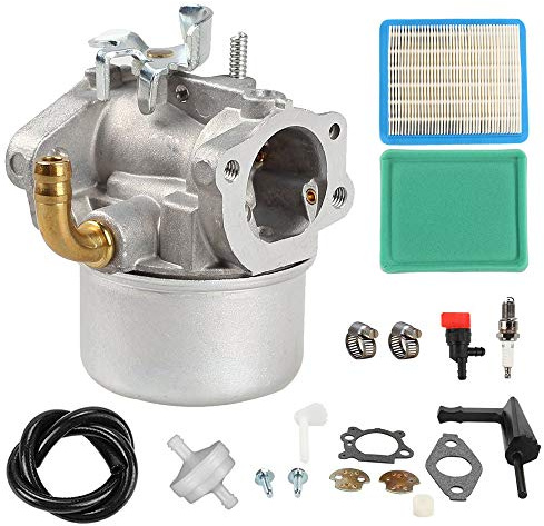 Kurihina Compatible avec le carburateur 693865 pour Briggs & Stratton 798653 698860 791077 790290 697354 698474 Carb Neuf, avec kit de bougie d'allumage de filtre à air 491588S 491588