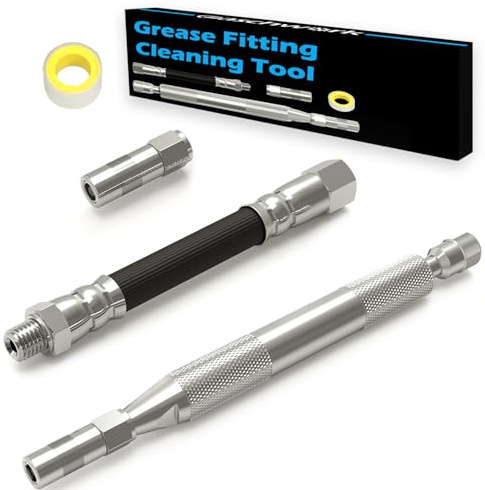 Grease Fitting Cleaning Tool Zerk Cleaner Hammer Tool Flushing Old Dried from Shafts, Bushings, Joints, Pins