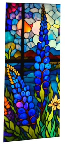 DEARMAMY Película de Ventana Vintage de PVC para Privacidad y Reutilizable Película Estática para Puertas y Ventanas de Baño Lámina Decorativa de Vidrio Esmerilado