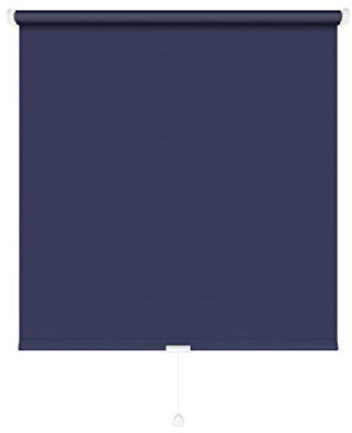 JalousieCrew Schnapprollo Springrollo Mittelzugrollo Marine - Breite 62 bis 222cm - Länge 175 und 230cm - Blickschutz (072 x 175 cm)