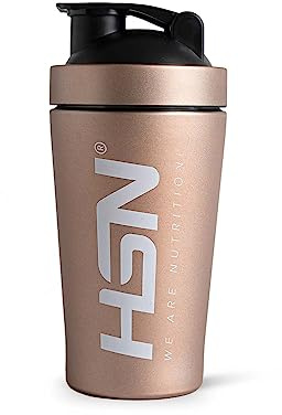 HSN Shaker We Are Nutrition! Acciaio inossidabile | 500 ml | Rame metallizzato | Tazzetta con sistema di miscelazione ottimale nel coperchio, chiusura anti-appannamento | inodore | facile da pulire