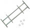 Homgoday Fenstergitter Verstellbar Fenstergitter Sicherheitsschrauben Ausziehbar Gitter zur Einbruchsicherung Einbruchschutz Gitter mit 2 Querstäben 500-650 mm