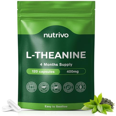 L Theanine 400mg | 120 Vegan Capsules - 4 Months Supply | Good Alternative to L-Theanine Powder, Gummies and Drops | UK Made L'Theanine Supplement
