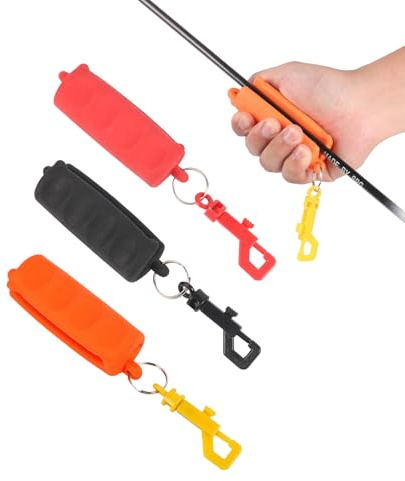 FENJANER Arrow Puller - Archery Target Remover Gripper - Hand Saver with Hanging Buckle for Hunting and Practice Shooting (Red+Orange+Black(3pcs))