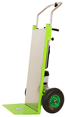 Carro Eléctrico Para Subir Escaleras, Carretilla De Mano Que Ahorra Mano De Obra Para Subir Y Bajar Escaleras Con Carga De 200 Kg, Carro Fácil De Operar Con Motor Sin Escobillas De 800 W/Verde/48 Ah