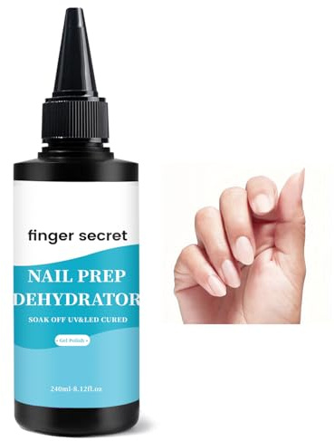 finger secret Deshidratador deshidratador profesional de uñas de 240 ml, para esmalte de gel, uñas acrílicas, secado rápido, base natural, barniz de manicura
