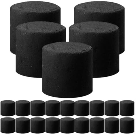 Zerodeko Briquetas De Carbón De Carbón Natural De Luz Rápida Arrancador De Instantáneo Tabletas De Carbón Quemador para Barbacoa 25 Uds.