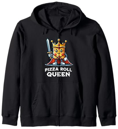 Illustration amusante de collations surgelées Pizza Roll Queen Sweat à Capuche