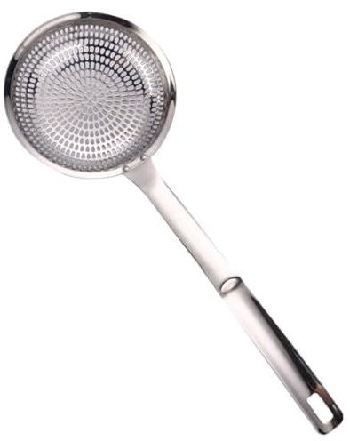 Cabilock Cuchara Coladora Inoxidable Para Pasta Cuchara Ranurada Colador De Alimentos Fritos De Ligera y Duradera