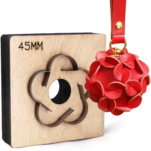 45mm Flower Ball Leather Cutting Die, Leather Dies for Cutting Shapes, Ball-Flower Shape Leather Die Cutter, Leather Punching Mold for DIY Leather Craft