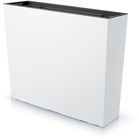 Pflanzkübel 77x23x68 cm | Blumenkasten aus Kunststoff, witterungsbeständig und vielseitig einsetzbar | Pflanzkasten ideal für Balkon und Innenraum | Blumenkübel in elegantem Design | Weiß