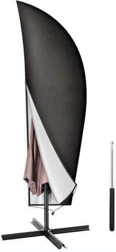 Parasol Covers, 210D Oxford Umbrella Protective Cover Waterproof Weatherproof UV-Anti Snow Proof Cantilever Straight with Telescopic Pole and Zip Garden Patio Banana Brolly (Banana,265(40*70*50cm)