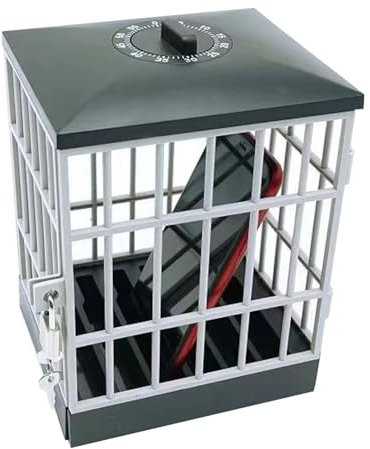 WANGCEPLSD Phone Lock Box avec Minuterie, Boite avec Cadenas, avec 2 Clés, pour Salle de Classe, Maison, Table, Bureau, Casier a Clef