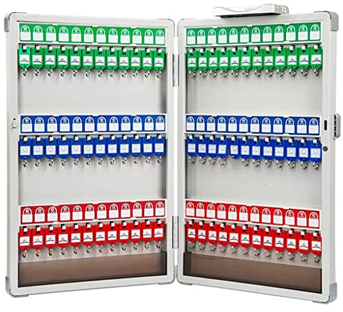 Schlüsselschrank mit Zahlenschloss, aus robustem Stahl, für Schule, 6 Kapazitätsoptionen, sicheres Vier-Eck-Design, ideal für Zuhause und Arbeit