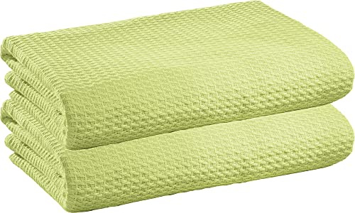 Erwin Müller Sommerdecke Siena im 2er-Pack, Baumwolldecke lindgrün Größe 150x200 cm - luftig-leicht, weiche Qualität, sehr angenehm - 100% Baumwolle