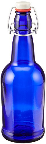 FastRack Swing Top Glass Bottles |16 oz – 2 Bottles | Cobalt Blue Flip Top Glass Bottle for Home Brewing, Carbonated Drinks, Kombucha, Fermentation, Water Food Grade – ECO Friendly