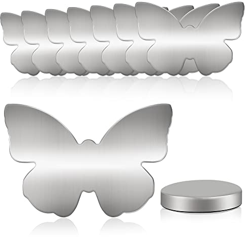 SOSMAR 8er Set Tischdeckenbeschwerer Magnet Schmetterling - 54g Extra schwer magnetische Beschwerer Gewichte für Tischdecken Vorhang Duschvorhang Gardinen (Mit Stoffbeutel)