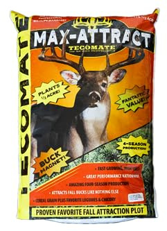 Max Attract - A Superior Deer Feed and Attractant Food Plot Seed for Both Deer and Turkey. Our Time Tested Blend and Proven to Provide Fall & Winter Attraction with Spring Nutrition. (20 LBS Bag)