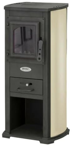 Estufa de leña karina 5-7 kw beige