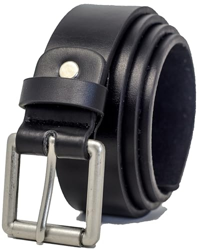 Ossi Mens 34mm Smart Casual Jeans Belt - Black Large