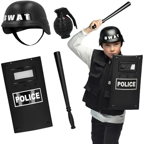 Boland 00443 - Set SWAT Polizei für Kinder, Zubehör für Kostüme, Spielzeug, Karneval, Mottoparty