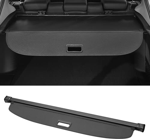 Motoforti Kofferraum ausziehbare Laderaumabdeckung für Mercedes-Benz X247 GLB200 GLB220 GLB250 2019-2024 Heckklappenablage Gepäcksicherheitsabdeckung Schattierung, Canvas Schwarz Carbonfaser