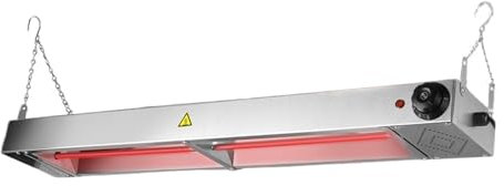 Kindevieft Lampe Chauffante, Lampe Chauffante pour Aliments, Bande Chauffante pour Aliments avec TempéRature RéGlable, Chauffe-Aliments Commercial, Lampe Chauffante pour Aliments,60cm