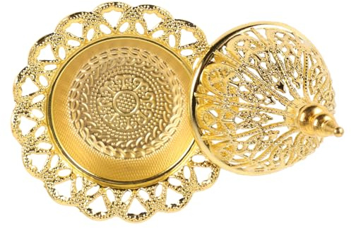 ABOOFAN 2 Piezas de Quemador de Incienso Dorado Soporte de Metal para Incienso Cuenco Decorativo para Incienso para El Hogar