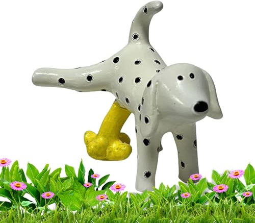 Ocastuted Dekofigur pinkelnder Hund, dekorative Skulptur für Garten, lustige Tischfigur, Kunstharz, Gartendekoration, Skulptur, dekorative Statue für Tisch