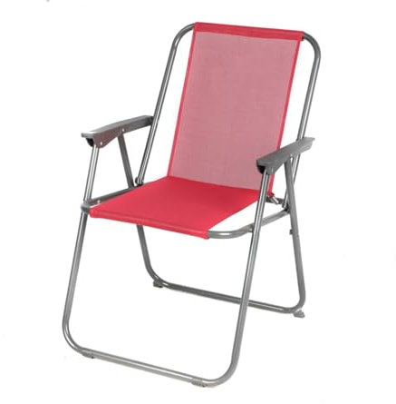 Meublorama Fauteuil de Jardin Pliable en Tissu Fuchsia – Dimensions 53x55x75 cm