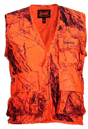 Gamehide unisex adult Hunting Vest, Naked North Orange Camo, Medium US